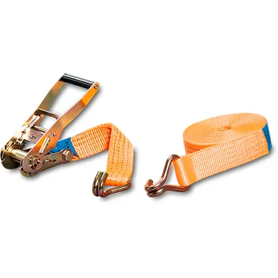 Spännband med krok 5 m 50 mm, 4000 kg, orange