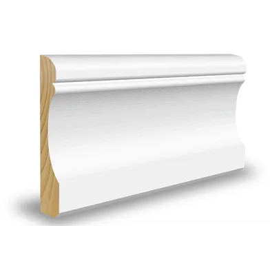 Allmogefoder vitmålad furu 15x69 mm, 4400 mm