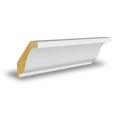 Allmogetaklist vitmålad furu 15x43 mm, 4400 mm