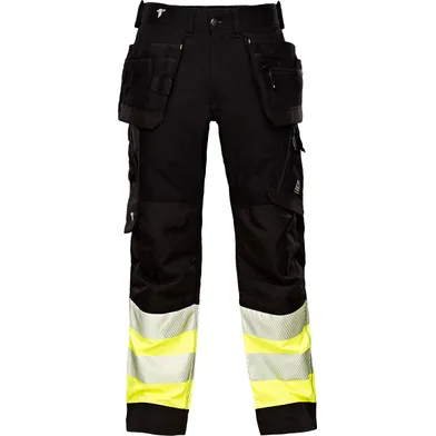 Arbetsbyxa Hi-Viz Klass 1 Svart/Gul Strl. 54