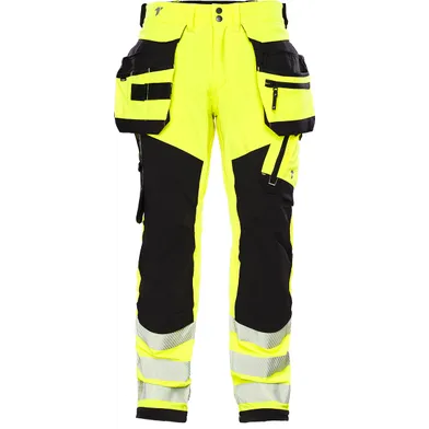 Arbetsbyxa Hi-Viz Klass 2 Gul/Svart Strl. 52