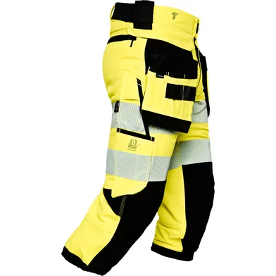 Piratbyxa Hi-Viz Klass 2 Gul/Svart Strl. 58